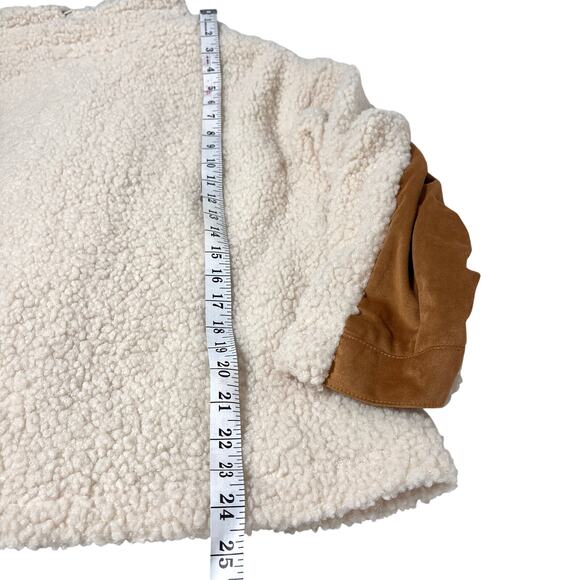 Blank NYC Catch Me Outside Oversized Trucker Jacket Sherpa Faux Suede - Picture 12 of 12